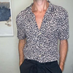 All saints button up, leopard